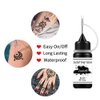 Jacknb Temporary Tattoo Kit, Semi Permanent Tattoo Jagua Gel Freehand Ink 4 Bottles 2oz DIY Tattoos Fake Freckles Temp Tattoos for Women Kids Men Body Art Markers 40 Pcs Free Tattoos Stencils