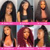 Deep Wave Lace Front Wigs Human Hair 13x4 Curly Lace Front Wigs for Black Women Human Hair 18 Inch HD Transparent Lace Front Wigs Human Hair Pre Plucked with Baby Hair Wet and Wavy 180% Density