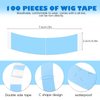 Quxddy 100Pcs Wig Tape for Lace Wigs Lace Wig Front Tape, Wig Tape Double Sided Ultra Hold, Lace Tape for Wigs Waterproof Clear Extra Hold, Lace Wig Tape for Man Woman (100)