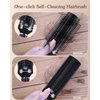Retractable Detangling Hair Brush for Curly, Straight Wet Hair, Round Hairbrush for Blow Dry, Soft Bristles, Easy Clean Travel Brush Navy Blue