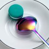 Berglander Rainbow Soup Spoons, 12pc Stainless Steel Titanium Plated, Multicolor Round, Easy To Clean, Dishwasher Safe