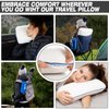Marcolumb Travel & Camping Comfortable Memory Foam Pillow – Easy to Carry Portable Bag – Temperature Regulating Pillow Case - Perfect for Travelling (White)