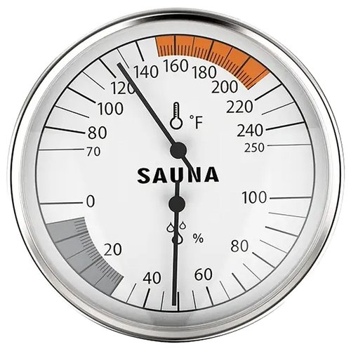 Sauna Thermometer and Hygrometer, 2 in 1 Sauna Thermometer Fahrenheit Accessories, Sauna Temperature Gauge for Sauna Steam Room Indoor Humidity Gauge Temperature Monitor Infrared Sauna Accessories