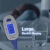 Easy@Home Digital Medical Baby Fever Oral Thermometer, Rectal or Axillary Underarm Body Temperature Measurement with Backlit LCD Display, Waterproof Flexible tip,Test Completion & Fever Alarm-EMT-026