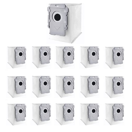16 Packs Vacuum Bags for iRobot Roomba i7, i7+, i7Plus, i8, i8+, i3, i3+, i4, i4+, i6, i6+, j6, j6+, j7, j7+, j8, j8+, s9, s9+, s9Plus, i and s Series Clean Base Automatic Dirt Disposal Bags (16pack)