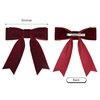 2PCS 5" Velvet Red Wine Hair Bows Girls Hair Clips Ponytail Holder Accessories for Women Girls Toddlers