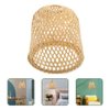 2pcs Rustic Woven Bamboo Lamp Shade Pendant Light Cover for Ceiling Lights Versatile Replacement Lampshade for Home Decor Softens Bright Light Easy to Install