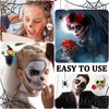 White Black Red Face Body Paint,Blendable Halloween Face Body Paint Clown Special Effects Makeup Kit,Highly Pigmented Washable Cream Body Painting for Halloween Clown Cosplay Theme Parties Costume