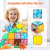 Dinosaur Toys Magnetic Tiles Blocks, 3D Movable Dinos Magnetic Building Blocks for Kids 3-5 5-7 STEM Educational Outdoor Sensory Toys Gifts for Boys and Girls