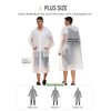 MOCOTONO Reusable Thicken EVA Rain Ponchos for Adults (1 Pack)- Extra Long Rain Jackets Raincoats for Men Women (White,Universal)