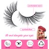 Fox Eye Lashes Wispy Eyelashes 19mm Long Cat-Eye Lashes Angel Wing Lashes Faux Mink False Eyelashes Natural Look 5 Pairs pack(XF06)