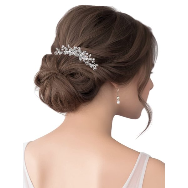 Bridal Bridesmaid Flower Girl Rhinestones Prom Wedding Tiara Comb T1045