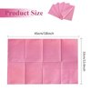 BUCICE 50Pcs Disposable Nail Art Table Towels 3 Ply Tissue Waterproof Lap Cloths 13" x 18" Waterproof Dental Bibs for Patients - Dentist or Medical Tray Cover and Nail Table Cover Supplies, Pink