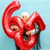 16th Birthday Balloons Red, 40 In Giant Digital Foil Number 1 and 6 Balloons with Confetti Balloons, Number 16 61 Balloons Self Inflating for Boys Girls Women Anniversary Party Decorations Supplies
