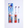 Our Reflections Kids Battery Powered, 2 Toothbrush Heads, Soft Bristles, Ages 3 and up. (John Electric Toothbrush, Red)