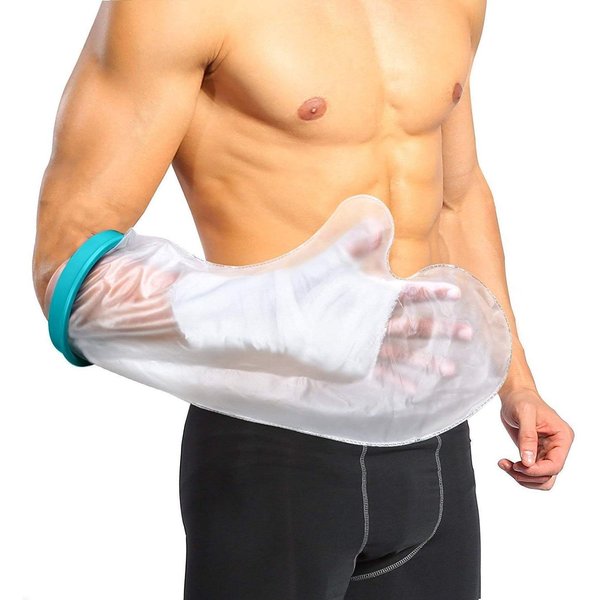 DOACT Waterproof Arm Cast Cover for Shower Bath, Reusable Cast Protector Covers Cast Wound Dressing Bandages Dry, Adult Arm Cast Sleeve Bag Covers Hands, Wrists, Fingers for Wounds Burns (Adult 20")