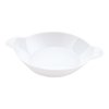 Restaurantware 3.8 x 2.5 Inch Mini Handled Plates 100 Durable Appetizer Plates - With Handles Disposable White Plastic Handled Plates Suitable For Cold Foods