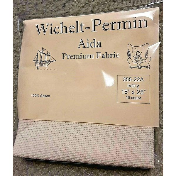 Wichelt Permin Premium AIDA Cross Stitch Fabric 16 Count Lambswool 18" x 25"