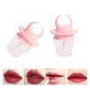 Healthcom 10 Pcs 8ml Pink Empty Lip Gloss Tube Bottle Diamond Ring Shape Plastic Refillable Lipgloss Tube Container Clear Lip Glaze Tube Wand Brush Lip Oil Vials DIY Cosmetic Lipstick Tube Makeup Tool