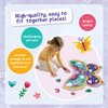 Peaceable Kingdom Shimmery Butterfly Floor Puzzle – 53-Piece Giant Floor Puzzle for Kids Ages 5 & up – Fun-Shaped Puzzle Pieces – Great for Classrooms
