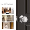 Probrico Hall and Closet Door Handle Brushed Nickel Passage Door Knob