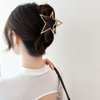 Star Hair Clips Gold Metal Hair Accessories for Women Girls Elegant Shiny Five-Pointed Star Shape Hair Claw Clips Hairpins Strong Hold Nonslip Hair Clip for Thick or Thin Hair Goddess Look 1 Pcs