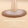 ENZO KEN Natural Hair Makeup Brush Set Professional, Fox Hair Makeup Brushes Set with Case, Glitter Make up Brushes Set Professional, Natural Makeup Brushes, Natural Bristle Makeup Brush - ORRA, White