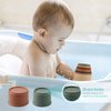 Muulaii 8 PCS Nesting Cups Toys, Fun Educational Stack Up Cups Nesting Cups Rabbit Baby Stacking Cups for Babies 6-12 Months, Drain Holes Fun for Bath, Pool, Water, & Sand Play Sifting & Sprinkling