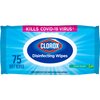 Clorox Disinfecting Wipes, Bleach Free Cleaning Wipes, Fresh Scent, 75 Count (Package May Vary)