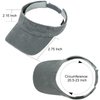 ANDICEQY Sport Sun Visor Hats Adjustable Empty Top Baseball Cap Cotton Ball Caps for Women and Men (Gray)