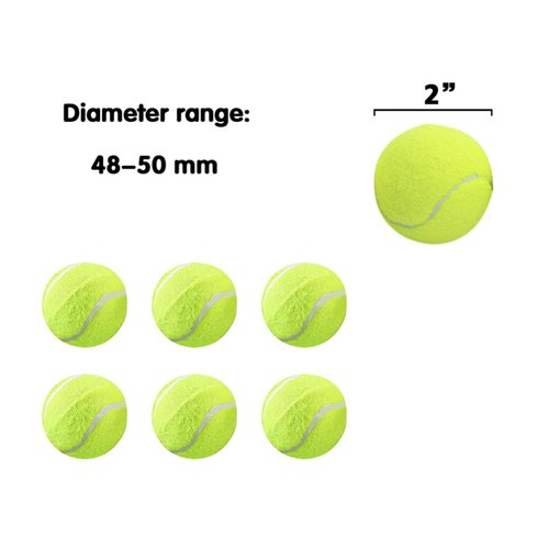 MEKAPLE 6 Pack Mini Tennis Balls for Pet Playing Fecth, 2 inch Dog Training Tennis Balls for Small Size Dogs, Interactive Dog Playing Balls Fits 2 inch Dog Ball Launchers…