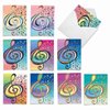 The Best Card Company - Thank You and Gratitude Cards (Box of 10), All Occasions Note Cards, Stationery Set 4 x 5.12 inch- Design Tunes M2315