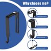 qieoyk Cubicle Hangers Universal Partition Hanger Set Metal Black Cubicle Hooks Door Mirror Hanger Cubicle Wall Hooks Adjusted to Fit Panels with 1.35 to 3.5 Inch Thickness for Office Whiteboard