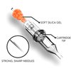 23CM - #10=0.30mm Curved - Universal Tattoo Needle Cartridges - Box of 20 Disposable Cartridge - Curved Magnum Round Liners Rounds Shaders Straight Weave Magnums