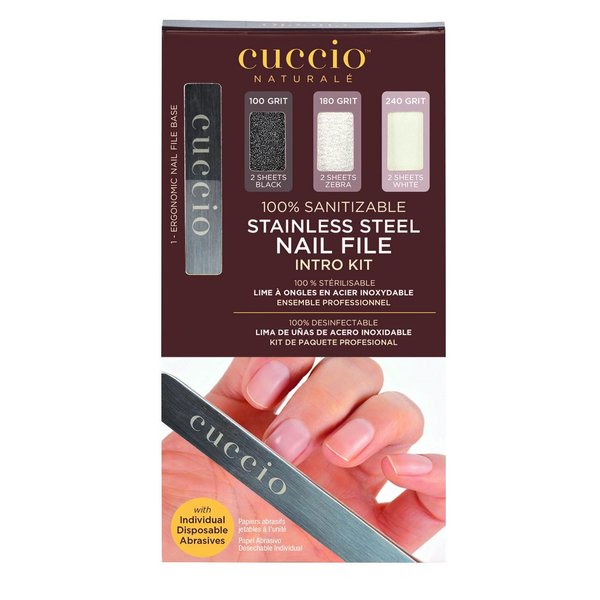 Cuccio Stainless Steel Nail File Pro Pack, Color may vary