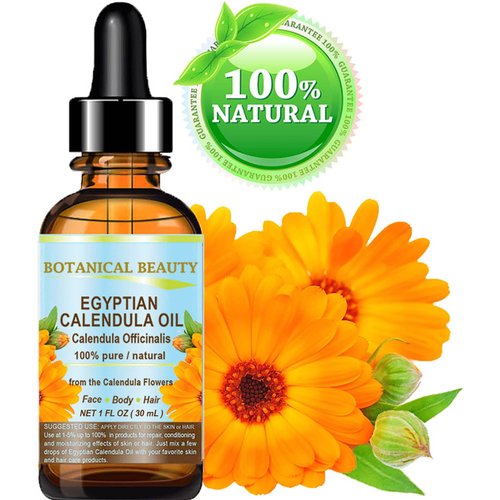 Botanical Beauty CALENDULA OIL Egyptian Calendula Officinalis Marigold Oil Pure Natural for FACE, SKIN, BODY, HAIR, NAILS 1Fl.oz.- 30 ml Skin Moisturizer Oil