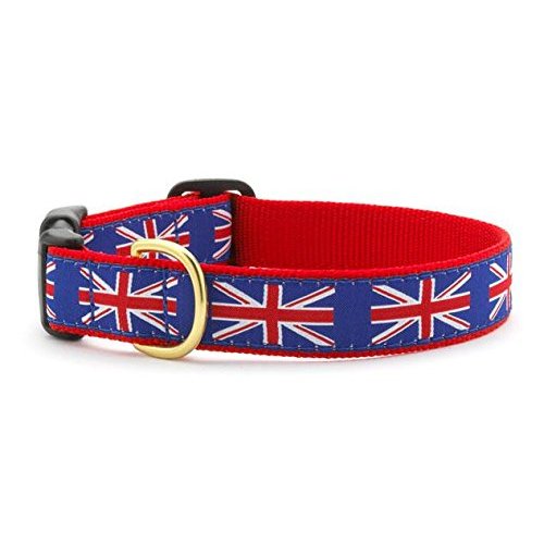 Up Country UNJCQ2W Union Jack Pet Collar - Small Wide