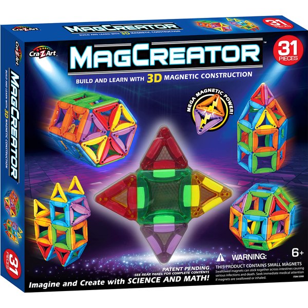Cra-Z-Art Magcreator 31Piece Magnetic Construction Set
