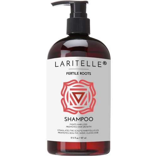 Laritelle Organic Shampoo 16 oz. Fortifying, Strengthening, Rejuvenating. Prevents Hair Shedding, Promotes New Hair Growth. Ayurvedic Herbs, Lavender, Ginger, Rosemary, Patchouli and Cloves. Vegan. GF