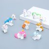 ONEST 16 Pieces Mini Unicorn Figurines Resin Garden Miniature Landscape Unicorn Cake Toppers Miniature Cute Cartoon Unicorn Crafts Ornament for Cake Garden Home Party Decoration