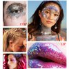 Yeweian Gold Face Body Glitter Stick, Lip Eye Nails Hair Body Glitter Gel,Singer Concerts Face Body Sequins Glitter Makeup, Mardi Gras Glitter Accessories,Chunky Holographic Face Glitter Gel for Women