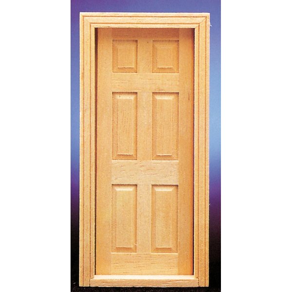 Classics Dollhouse Miniature Half Scale Six Panel Door