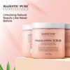 MAJESTIC PURE Himalayan Pink Salt Body Scrub with Lychee Oil and Sweet Almond Oil | Exfoliating Body Scrub for Skin Care, Stretch Marks, Acne, Cellulite | Body Scrub Exfoliator |10 oz
