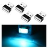 Ziciner 4 PCS USB LED Car Interior Atmosphere Lamp, Portable Mini LED Night Light, Plug-in USB Interface Trunk Ambient Lighting Kit, Universal Car Interior Accessories (Ice Blue)