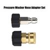 M MINGLE Pressure Washer Hose Adapter Set, M22 to 3/8 Quick Connect for Power Washer Hose, 5000 PSI