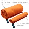 Micro-Miracle XL (30-Inch-by-60-Inch) Soft Microfiber Travel Towel with Hand Towel and Nylon Mesh Carry Bag, Orange Sunrise