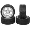 ShareGoo OD 2.55" RC 12mm Hex Plastics Wheel Rims & Rubber Tires Tyre for RC 1/10 On-Road Touring Racing Drift Car