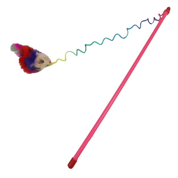 Cat A Lack Wand with Feather Mouse Cat Toy