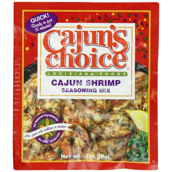 Cajun's Choice - Cajun Shrimp Seasoning .3 oz - Spicy Blend of Herbs and Spices for Grilling, Sautéing, and Boiling - Adds Zesty, Creole Flavor to Seafood and More (Pack of 12)