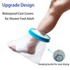 Tideshake - 100% Waterproof Foot Cast Cover for Showering, Reusable Adult Foot Cast Protector, Cast Covers for Shower, Watertight Cast Bag for Surgery Foot, Ankle, Burns
